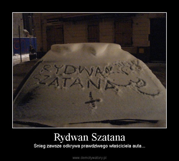 Rydwan Szatana – Śnieg zawsze odkrywa prawdziwego właściciela auta... 