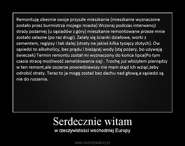 Serdecznie witam – w rzeczywistości wschodniej Europy 