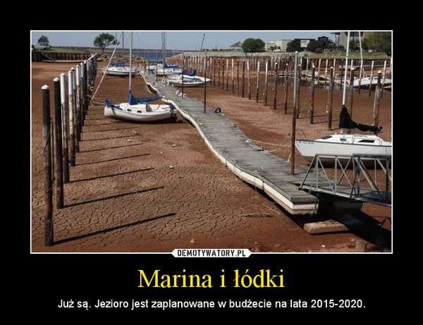 Marina i łódki – Już są. Jezioro jest zaplanowane w budżecie na lata 2015-2020. 