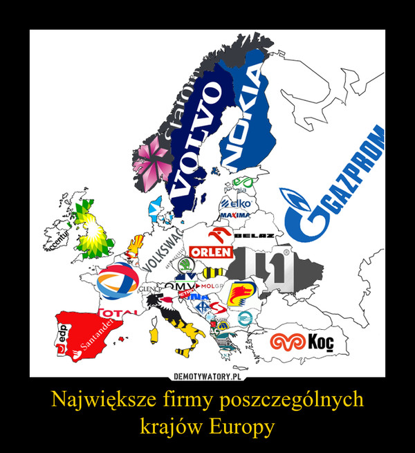 Największe firmy poszczególnych krajów Europy –  