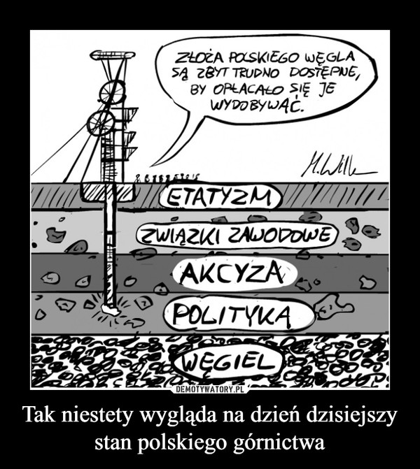 Tak niestety wygląda na dzień dzisiejszy stan polskiego górnictwa –  