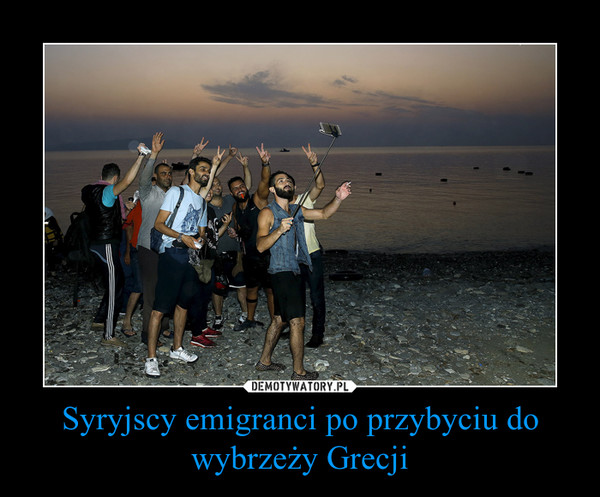 Syryjscy emigranci po przybyciu do wybrzeży Grecji –  