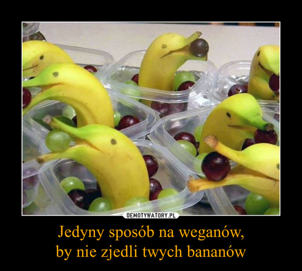 Jedyny sposób na weganów,by nie zjedli twych bananów –  
