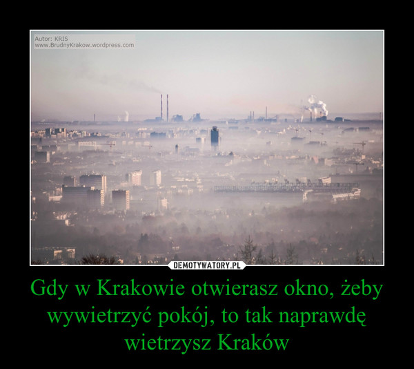 Gdy w Krakowie otwierasz okno, żeby wywietrzyć pokój, to tak naprawdę wietrzysz Kraków –  