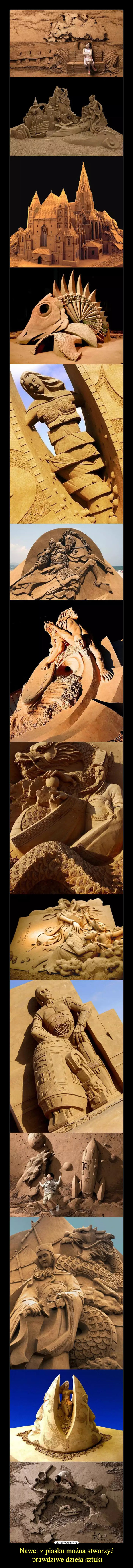 Nawet z piasku można stworzyć prawdziwe dzieła sztuki –  