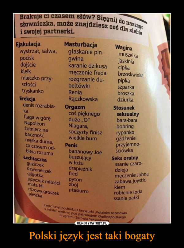 Polski język jest taki bogaty