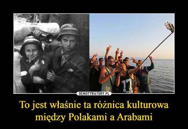 To jest właśnie ta różnica kulturowa między Polakami a Arabami