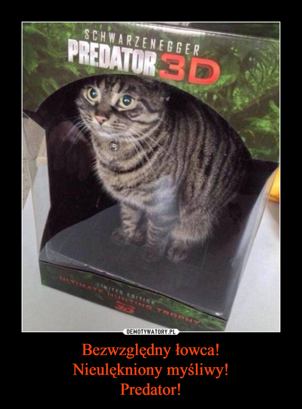 Bezwzględny łowca!Nieulękniony myśliwy!Predator! –  PREDATOR 3D