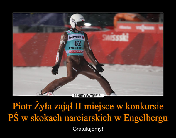 Piotr Żyła zajął II miejsce w konkursie PŚ w skokach narciarskich w Engelbergu – Gratulujemy! 