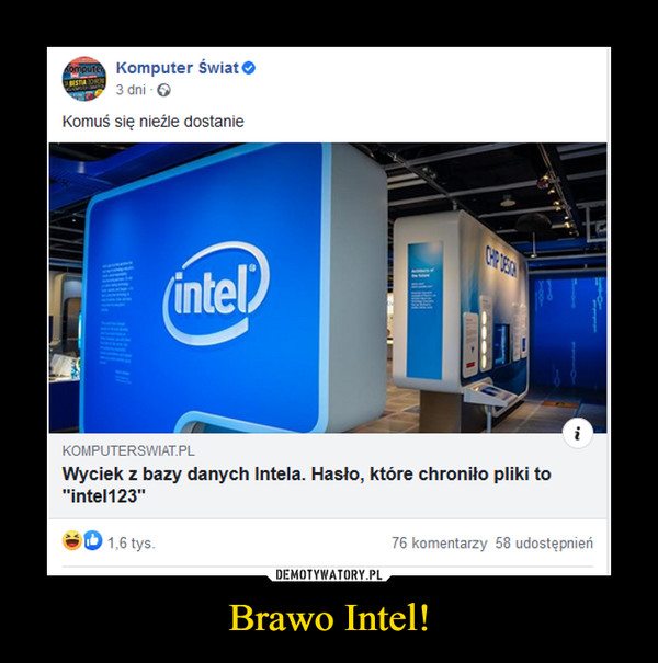 Brawo Intel! –  