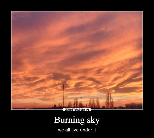 Burning sky