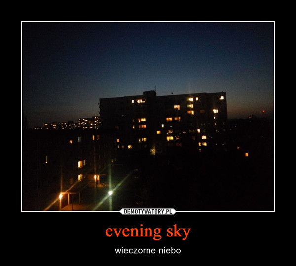 evening sky
