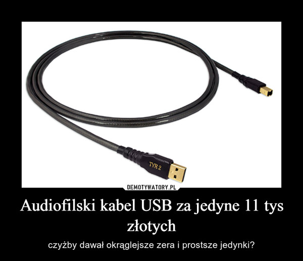 Audiofilski kabel USB za jedyne 11 tys złotych – czyżby dawał okrąglejsze zera i prostsze jedynki? 