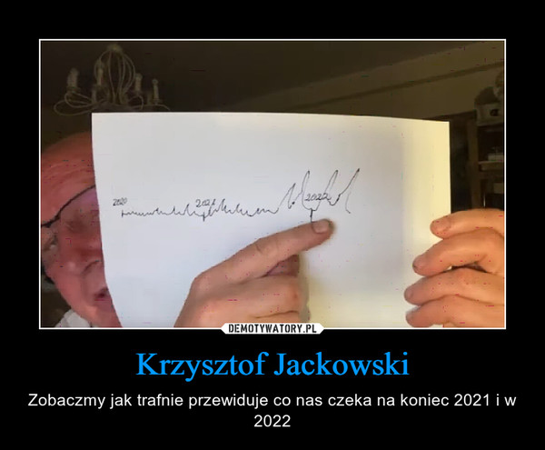 Krzysztof Jackowski – Zobaczmy jak trafnie przewiduje co nas czeka na koniec 2021 i w 2022 