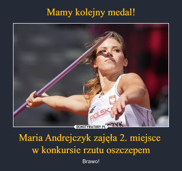 Maria Andrejczyk zajęła 2. miejsce w konkursie rzutu oszczepem – Brawo! 