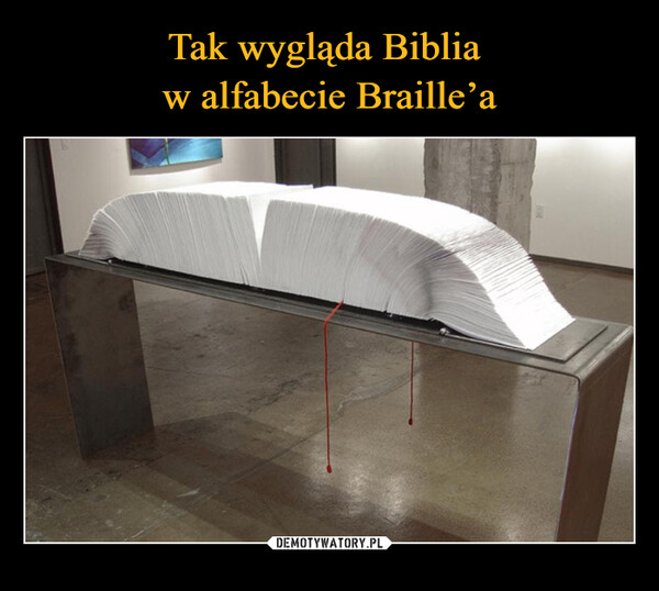 Tak wygląda Biblia 
w alfabecie Braille’a