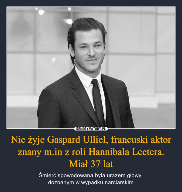 Nie żyje Gaspard Ulliel, francuski aktor znany m.in z roli Hannibala Lectera. Miał 37 lat