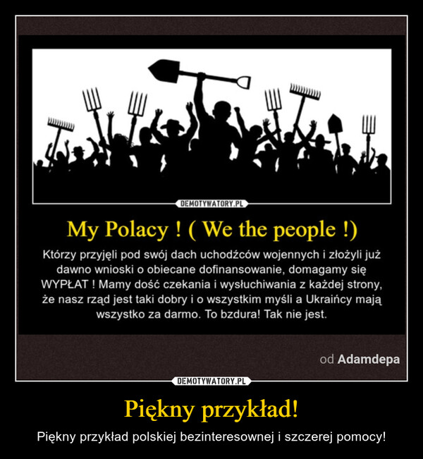 Piękny przykład! – Piękny przykład polskiej bezinteresownej i szczerej pomocy! 