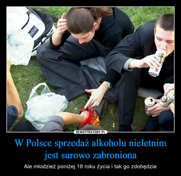 W Polsce sprzedaż alkoholu nieletnim jest surowo zabroniona – Ale młodzież poniżej 18 roku życia i tak go zdobędzie 