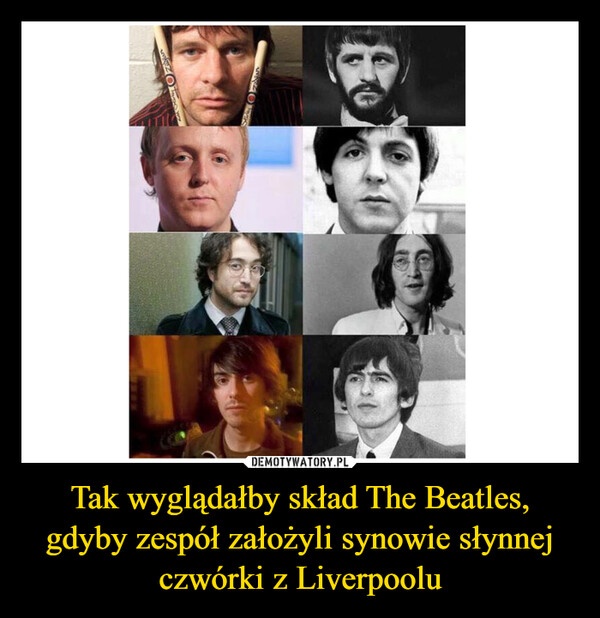 Tak wyglądałby skład The Beatles, gdyby zespół założyli synowie słynnej czwórki z Liverpoolu