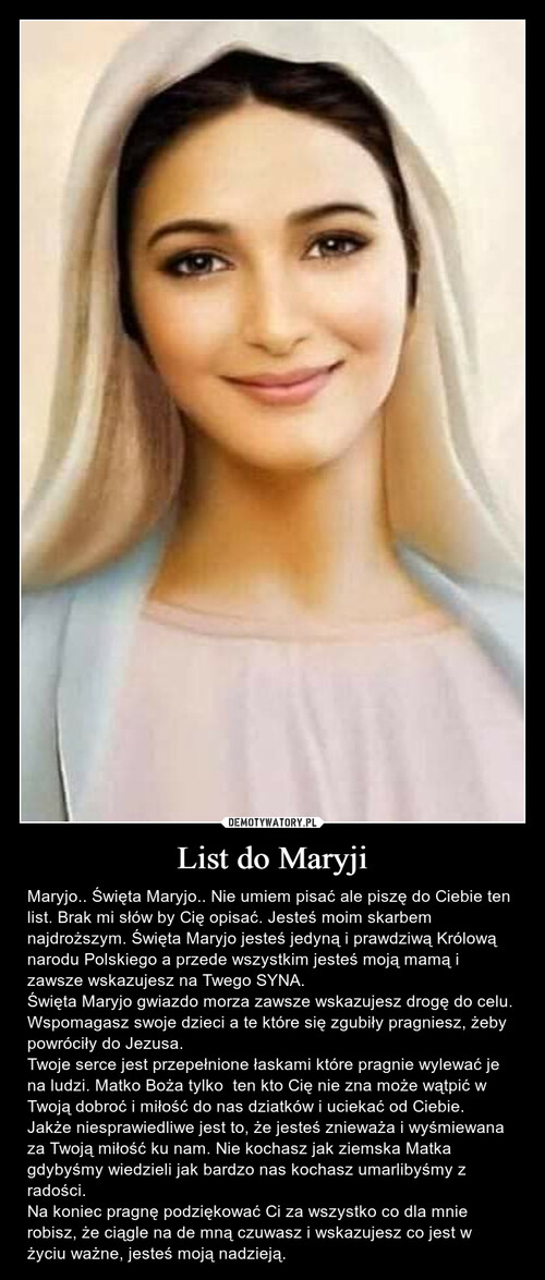 List do Maryji
