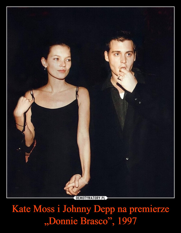 Kate Moss i Johnny Depp na premierze „Donnie Brasco”, 1997 –  