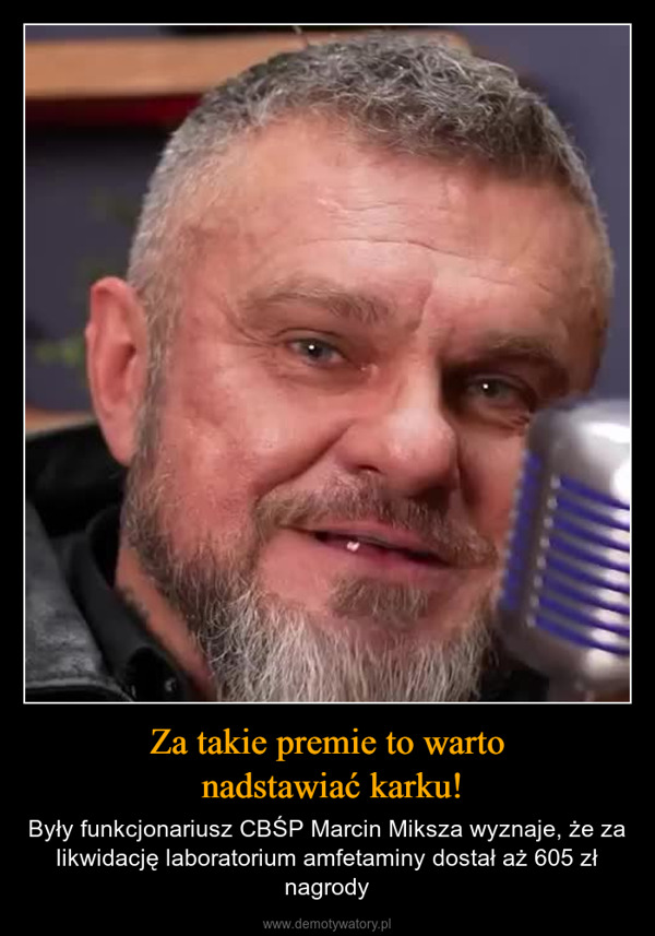 Za takie premie to warto nadstawiać karku! – Były funkcjonariusz CBŚP Marcin Miksza wyznaje, że za likwidację laboratorium amfetaminy dostał aż 605 zł nagrody THOLT